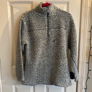 grey sherpa quarter zip